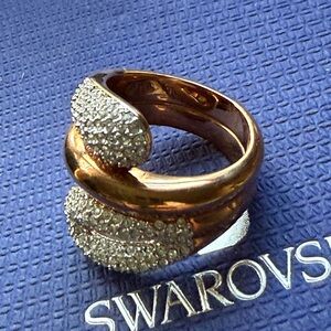 Swarovski Rose Gold and Silver Crystal Ring